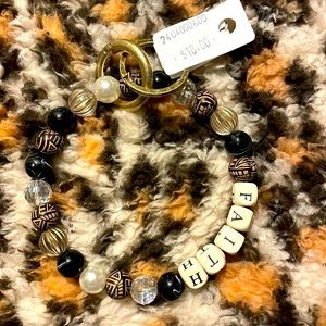 BEADED FAITH KEY RING